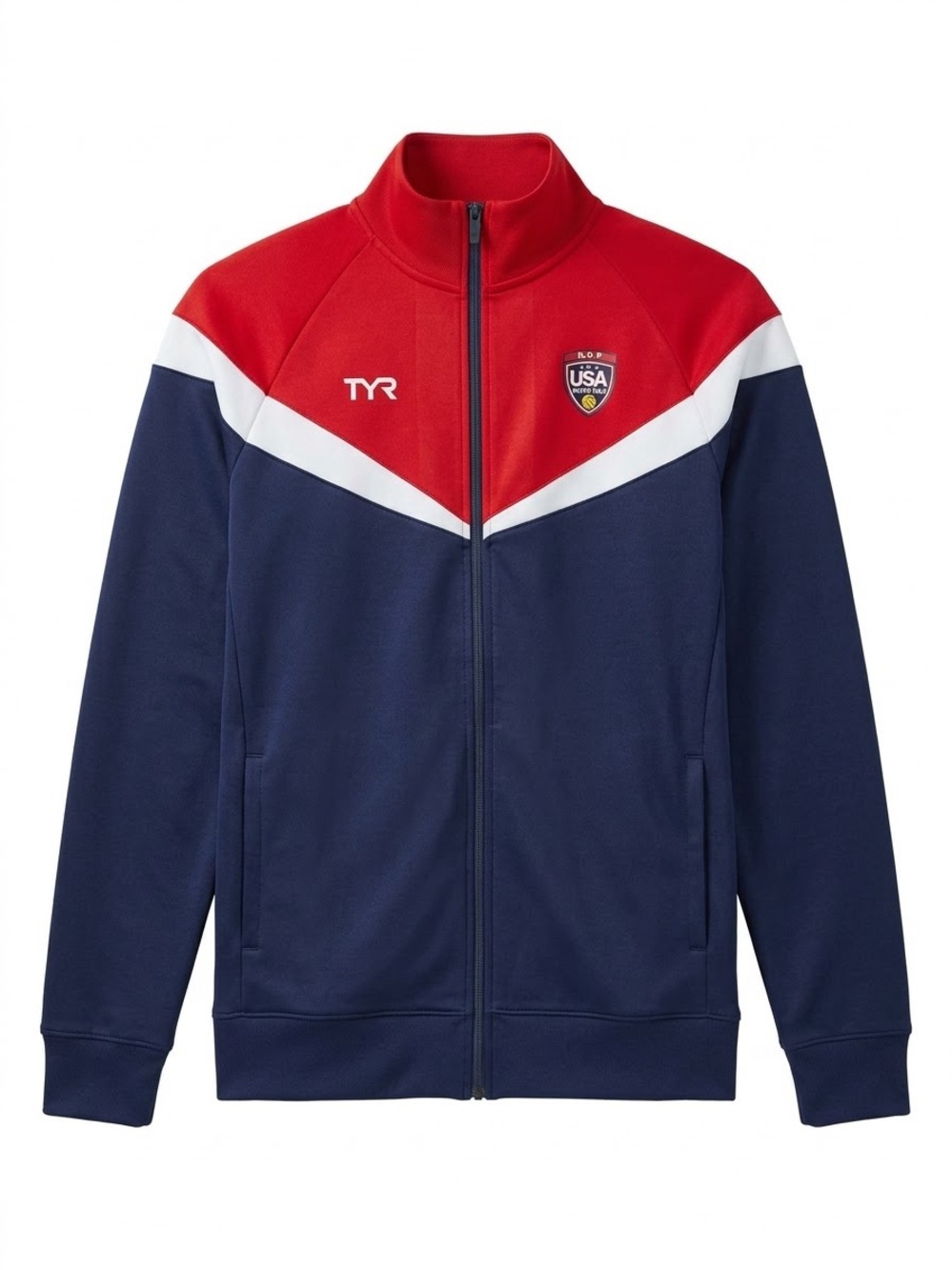 TYR Men's USA Water Polo Track Jacket Size Large